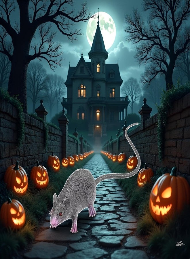 WaigN Plastic Halloween Rat, Realistic Fake Mouse for Party Decorations, Creepy Prank Props, Spooky April Fool's Day Trick, Lifelike Mice Figures for Party and Haunted House Decor, Decorations (Grey) - Image 4